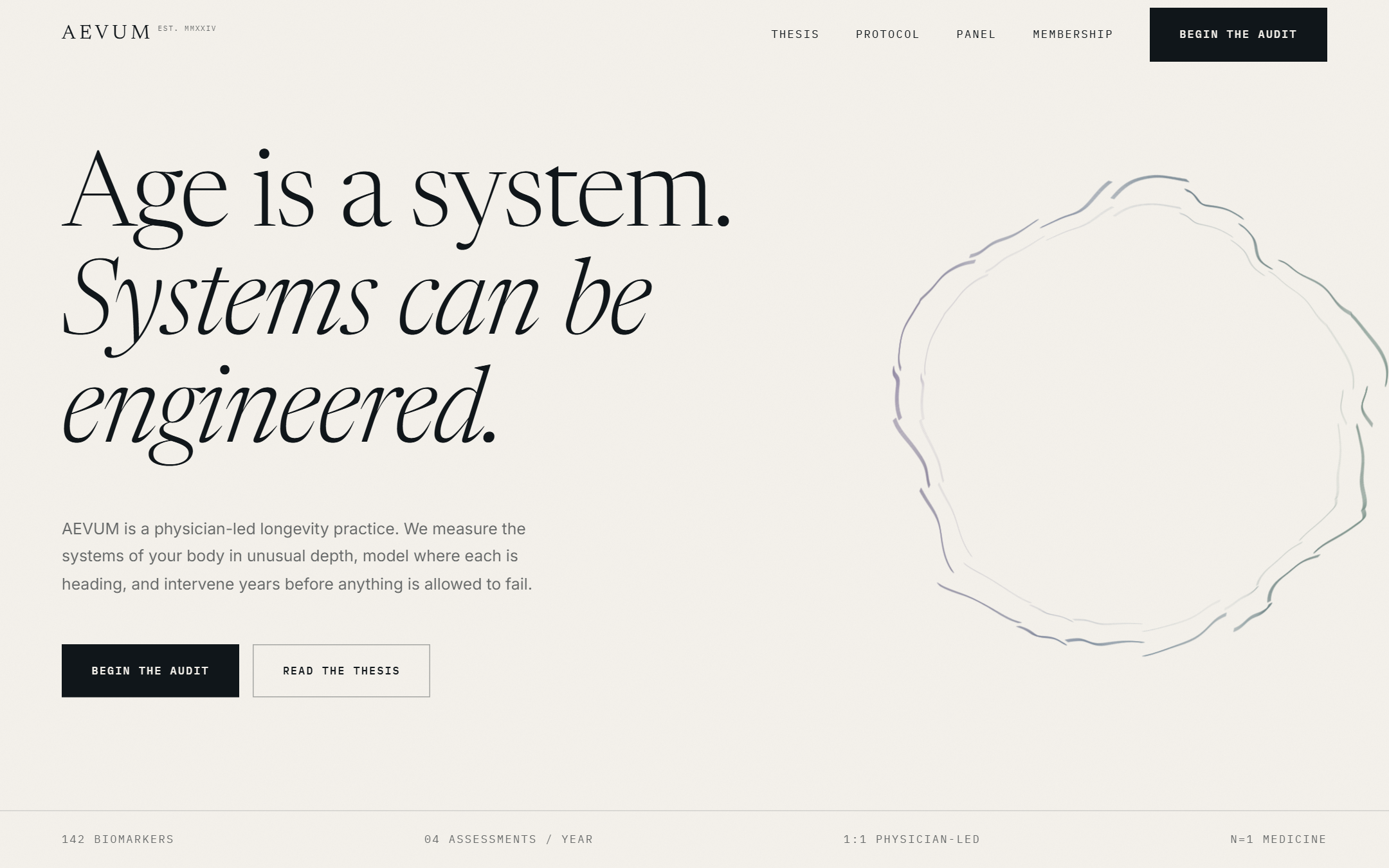 Aevum template — live site preview