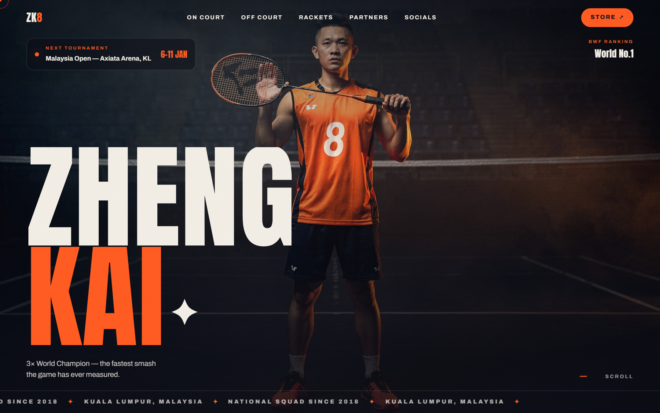 Arena template — live site preview