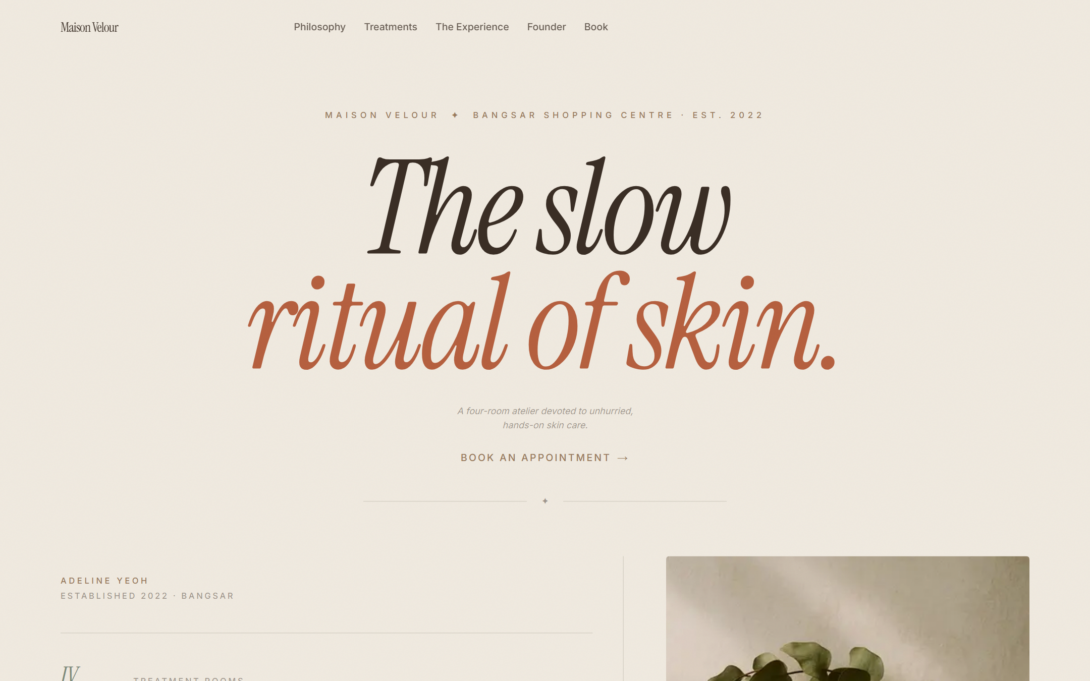 Atelier template — live site preview