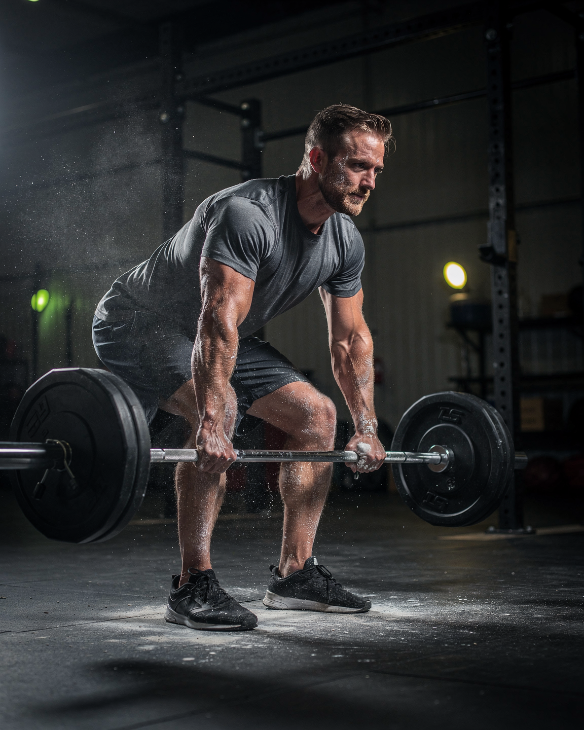 Ironhaus — an athlete mid-deadlift in the Section 13 strength gym