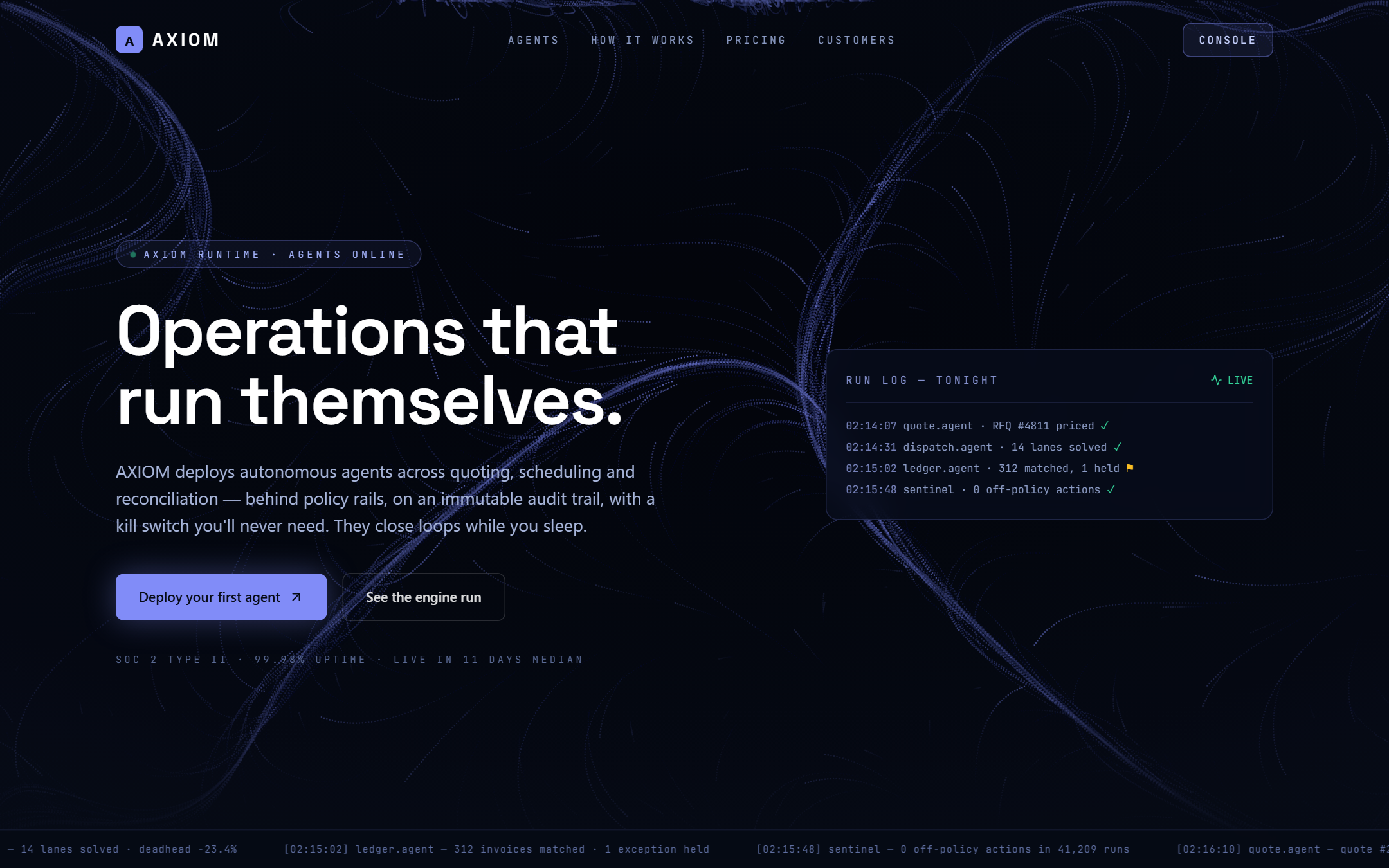 Axiom template — live site preview