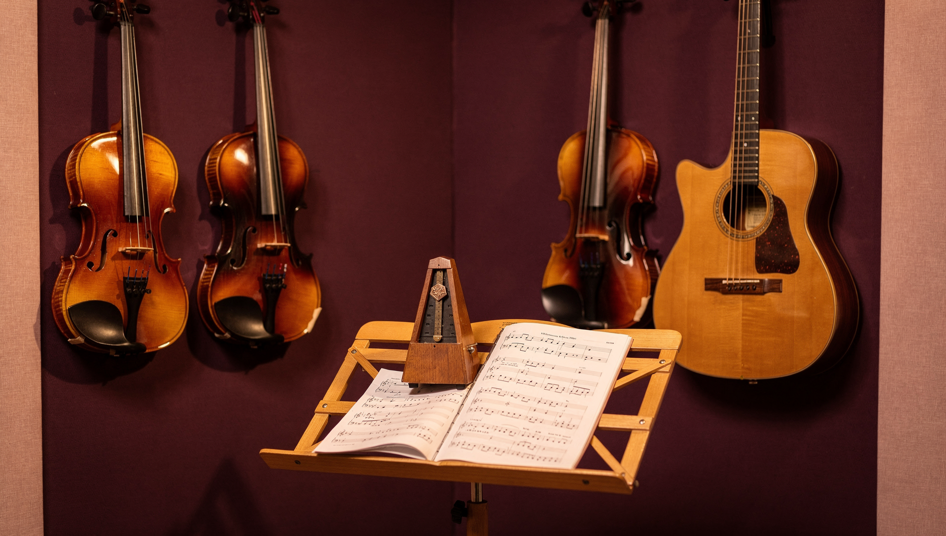 Inside one of Cadence Music Academy's practice studios in Damansara