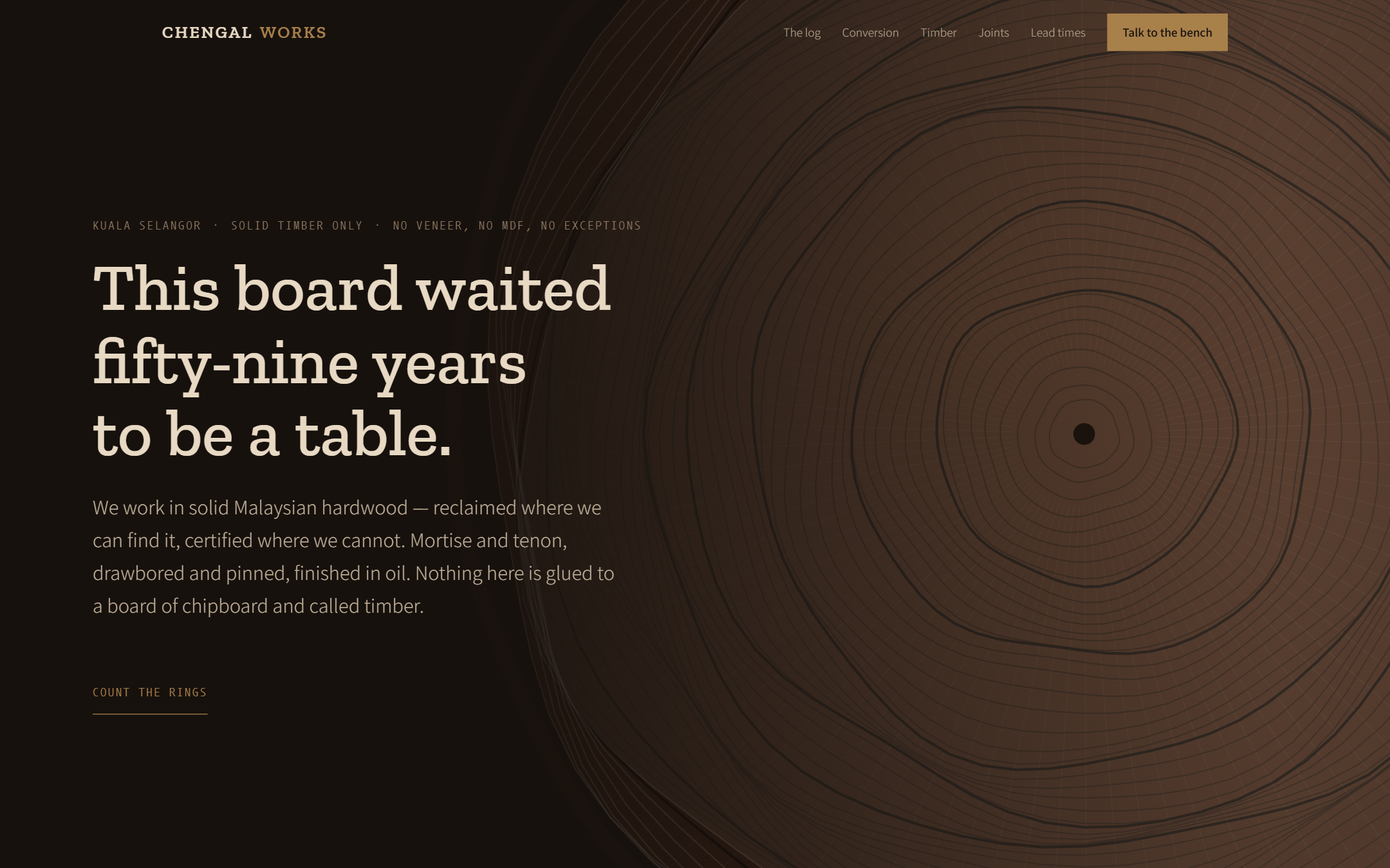 Chengal Works template — live site preview