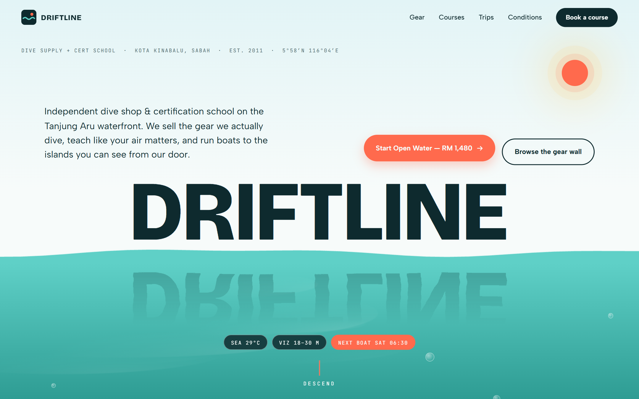 Driftline template — live site preview