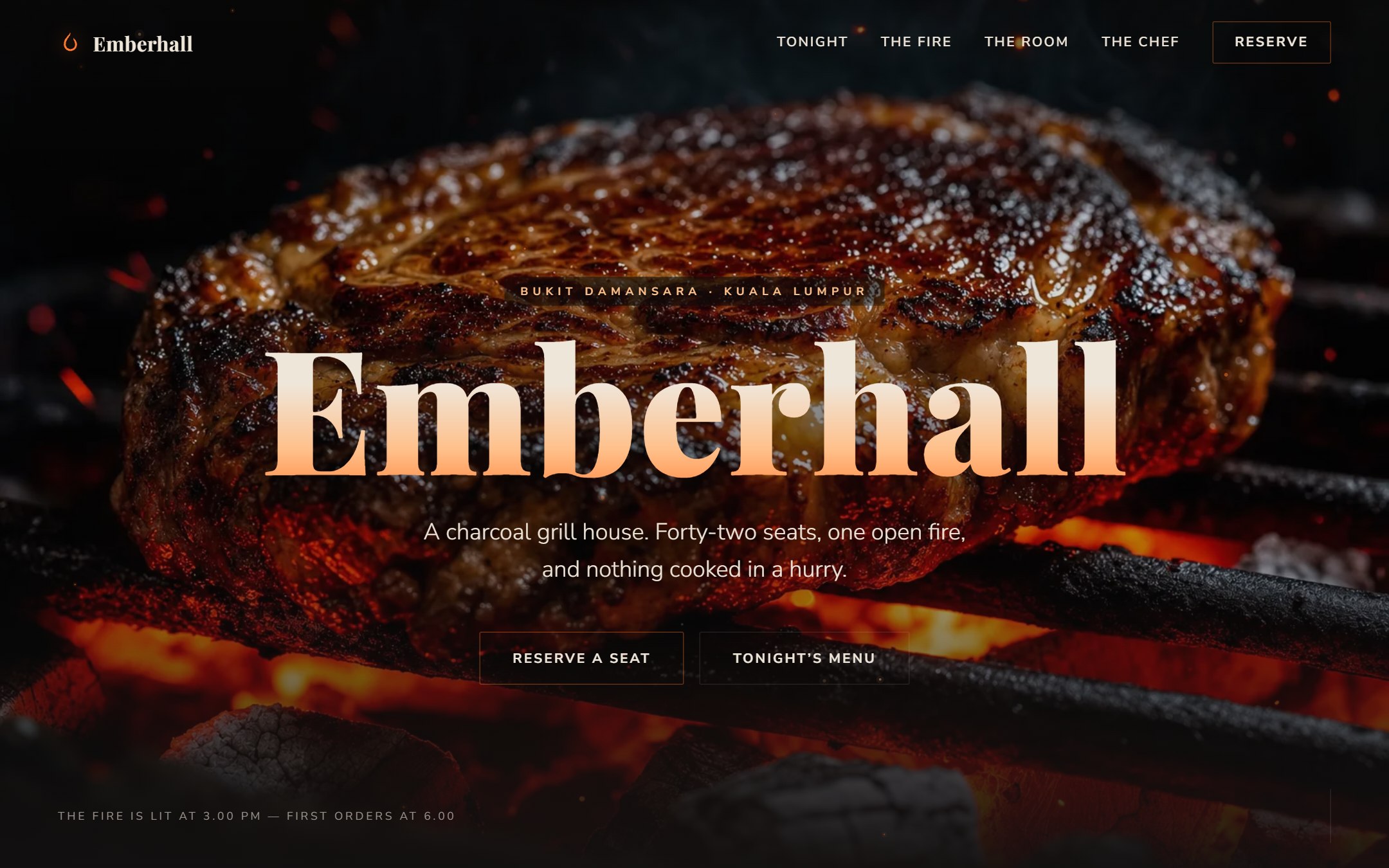 Emberhall template — live site, top of page