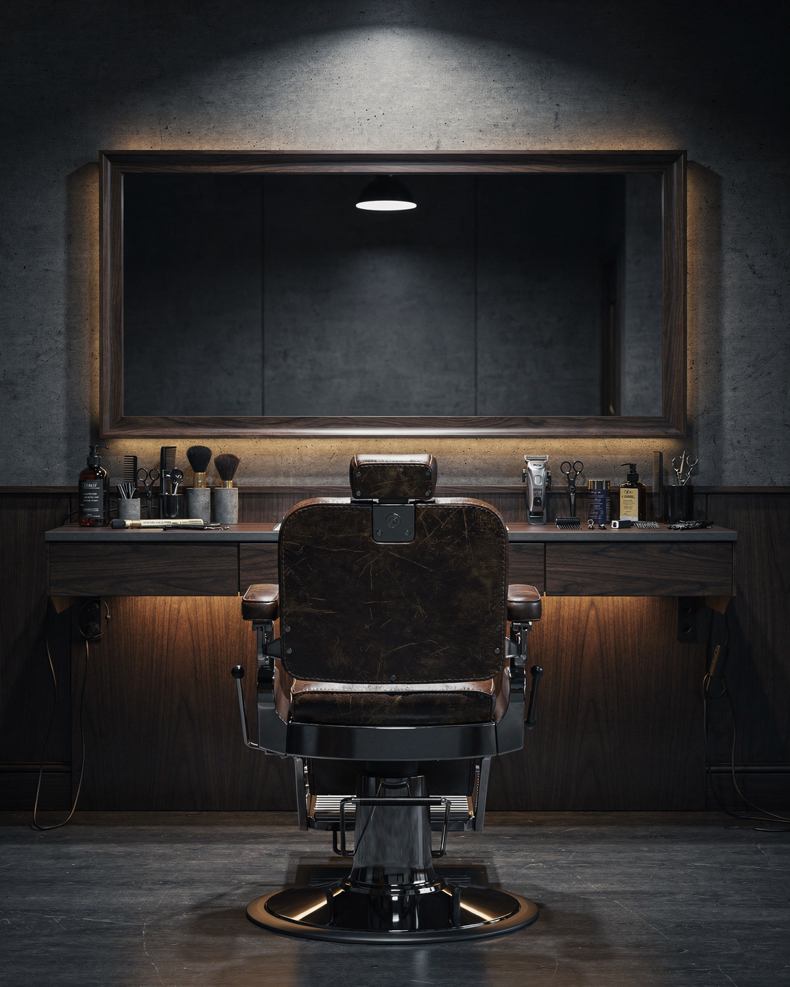 Fade & Co. Barbers — a master barber in action at TTDI, KL