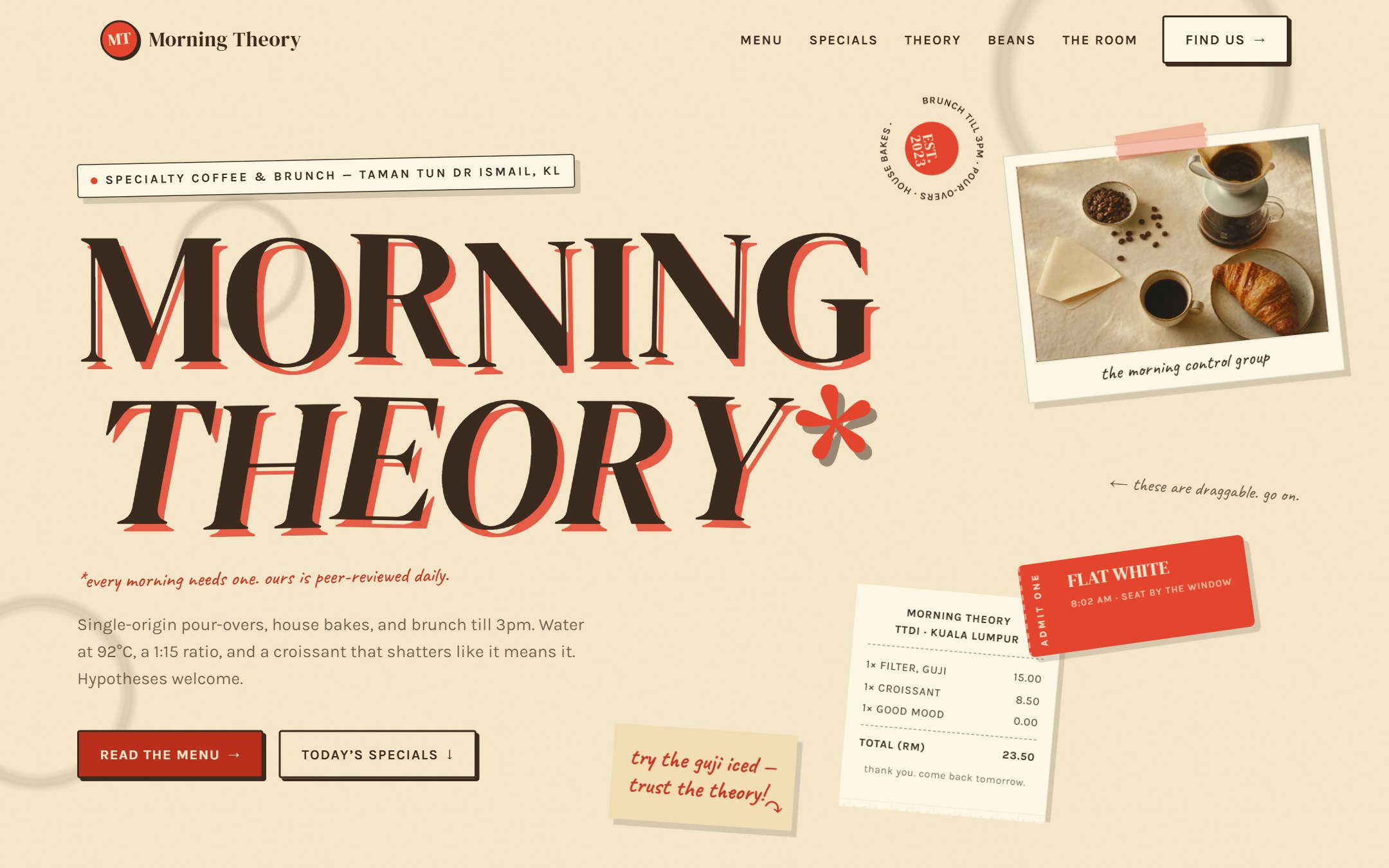Morning Theory template — live site preview