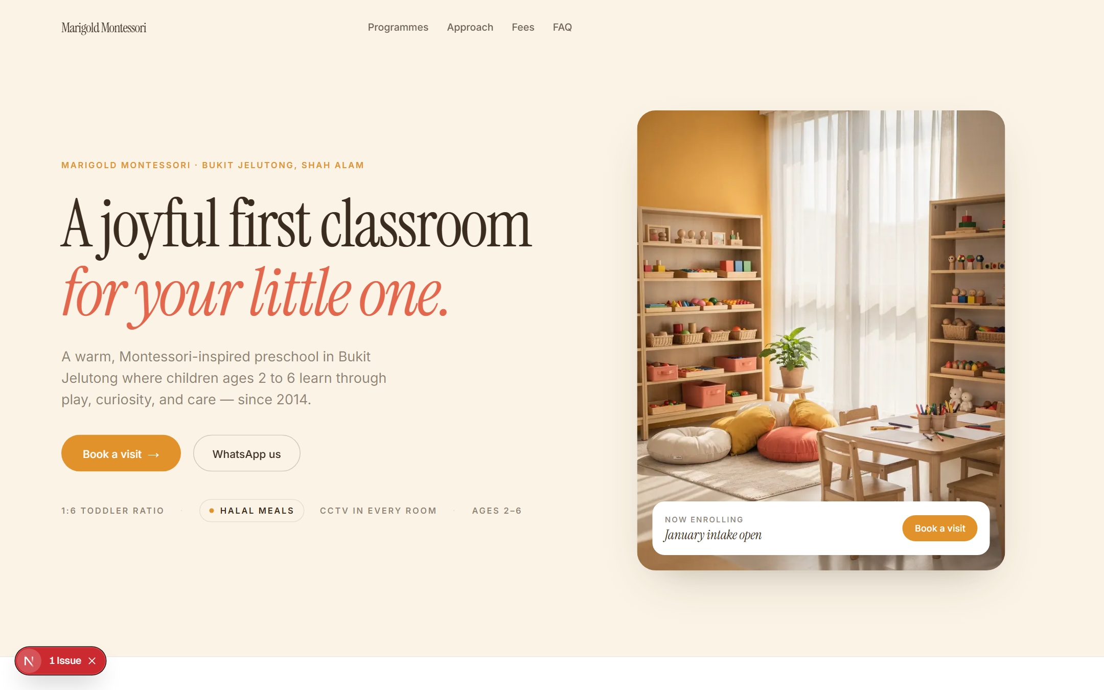 Sprout template — live site preview