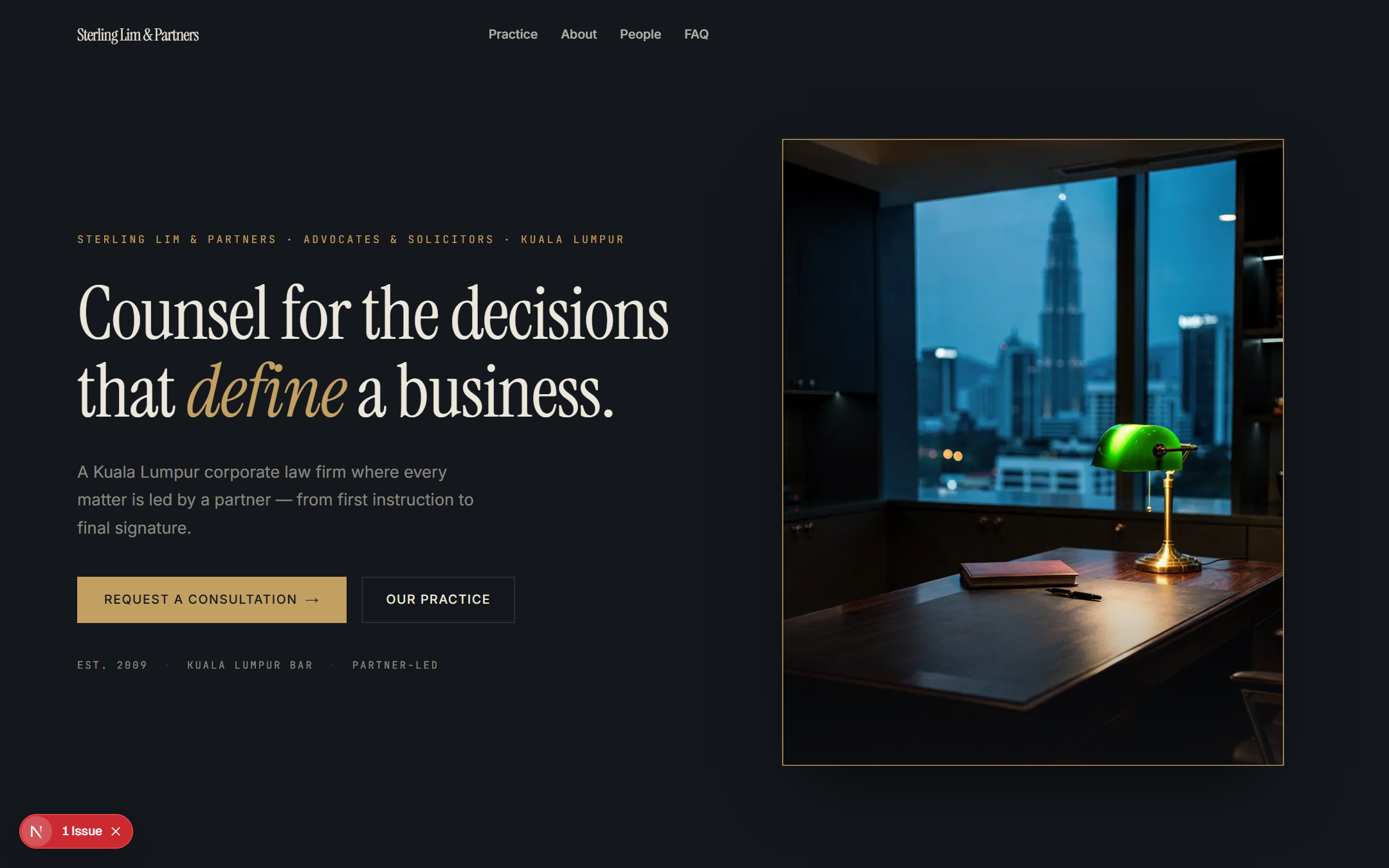 Sterling template — live site preview