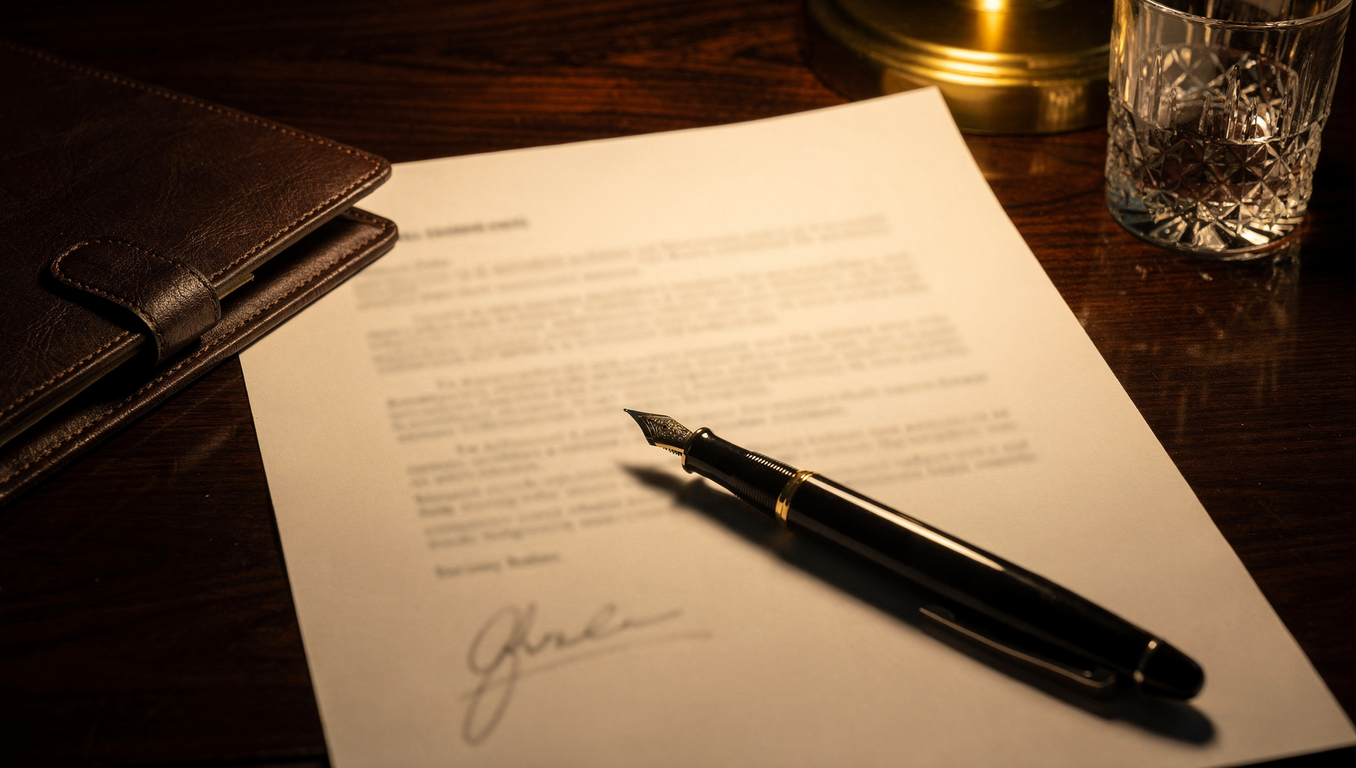 Close-up of a signed agreement document — Sterling Lim & Partners