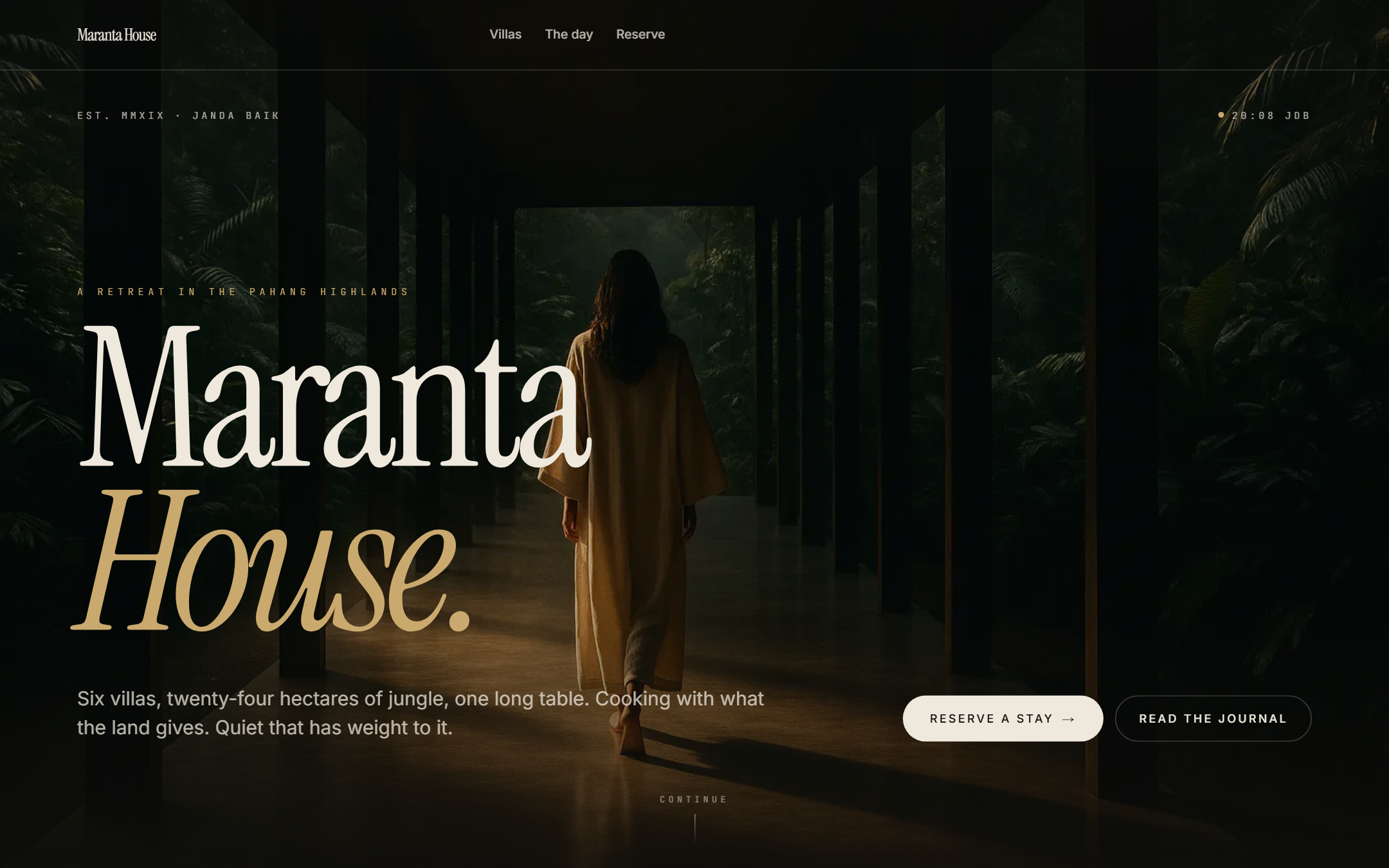 Vesper template — live site preview